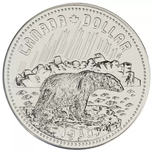 1980 Canadian $1 Arctic Territories Centennial Specimen Silver Dollar Coin - Turnished