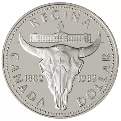 1982 (1882-) Canadian $1 Regina Centennial Proof Silver Dollar Coin
