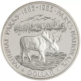 1985 (1885-) Canadian $1 National Parks Centennial Proof Silver Dollar Coin