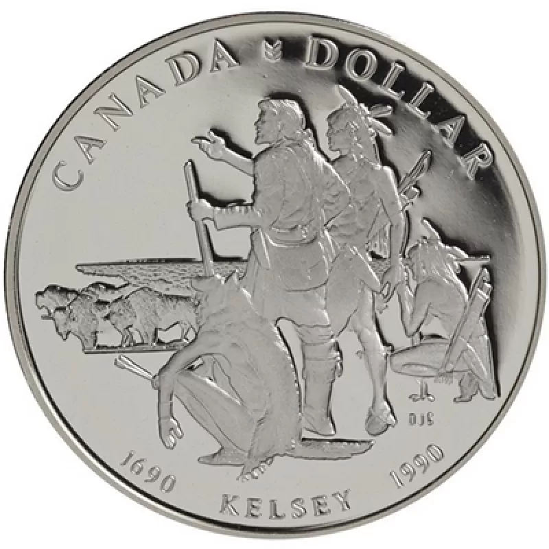 1990 (1690-) Canadian $1 Henry Kelsey's Prairies Exploration 300th