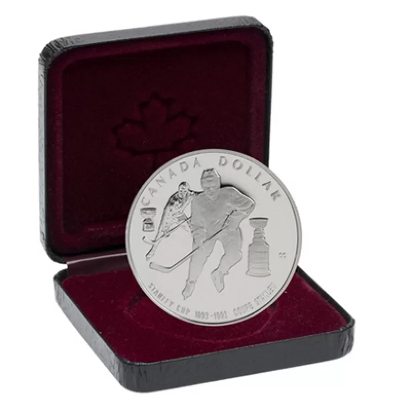 1993 (1893-) Canadian $1 Stanley Cup® 100th Anniv Proof Silver