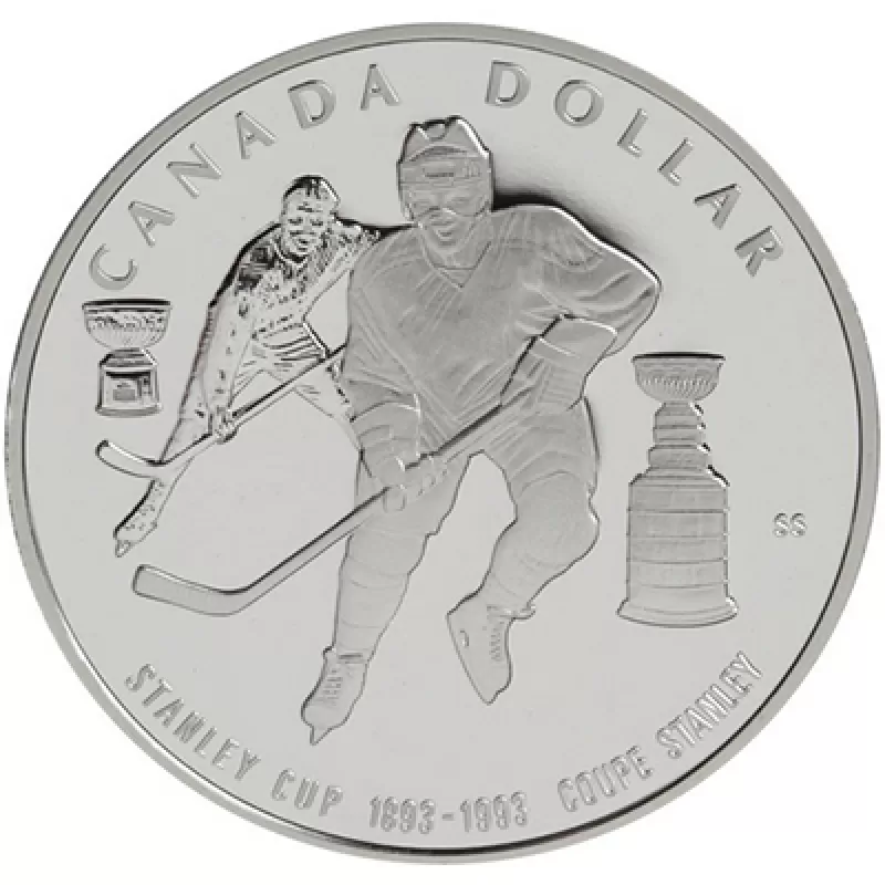 1993 (1893-) Canadian $1 Stanley Cup® 100th Anniv Proof Silver