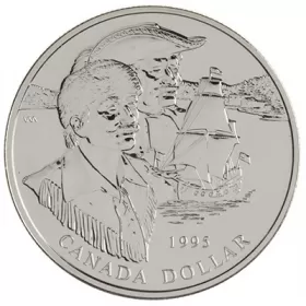 1995 Canadian $1 Hudson's Bay Company 325th Anniv Brilliant Uncirculated Silver Dollar Coin