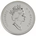 1998 (1873-) Canadian $1 RCMP 125th Anniversary Brilliant Uncirculated Sterling Silver Dollar Coin - Coin turnished