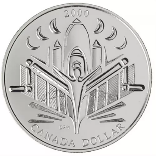 2000 Canadian $1 Voyage of Discovery Brilliant Uncirculated Silver Dollar Coin