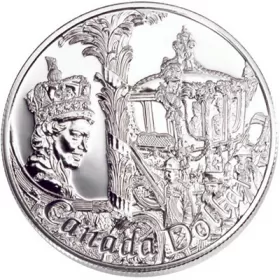 2002 (1952-) Canadian $1 Queen's Golden Jubilee 50th Anniv Brilliant Uncirculated Sterling Silver Dollar Coin