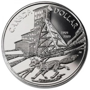 2003 (1903-) Canadian $1 Cobalt Discovery 100th Anniv Brilliant Uncirculated Silver Dollar Coin 2003 (1903-) Canadian $1 Cobalt Discovery 100th Anniv Brilliant Uncirculated Silver Dollar Coin