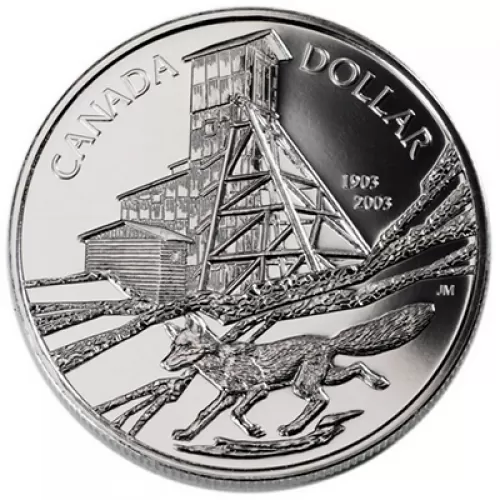 2003 (1903-) Canadian $1 Cobalt Discovery 100th Anniv Brilliant Uncirculated Silver Dollar Coin