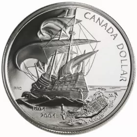 2004 (1604-) Canadian $1 First French Settlement in North America 400th Anniv Proof Silver Dollar Coin