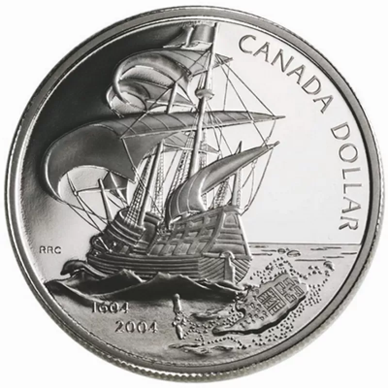未使用 2004年 希少レア ジンバブエドル 1万ドルトラベラーズチェック 2004 (1604-) Canadian $1 First French Settlement in North America