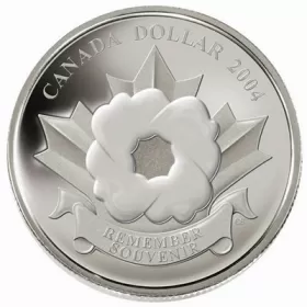 2004 Canadian $1 The Poppy Armistice Day Proof Silver Dollar Coin (Special Edition)