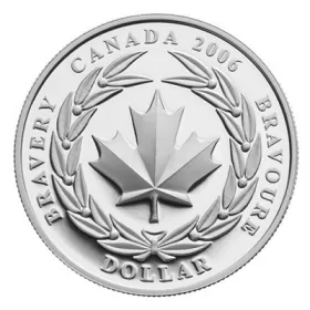 2006 Canadian $1 Medal of Bravery Proof Silver Dollar Coin (Special Edition)
