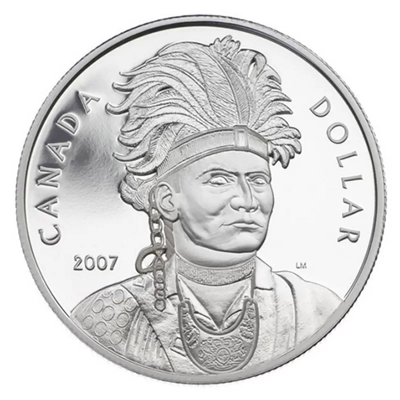銀幣 2007 Canadian $1 Celebrating Thayendanegea (Joseph Brant) 1742