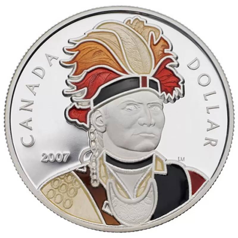 2007 Canadian $1 Celebrating Thayendanegea (Joseph Brant) 1742