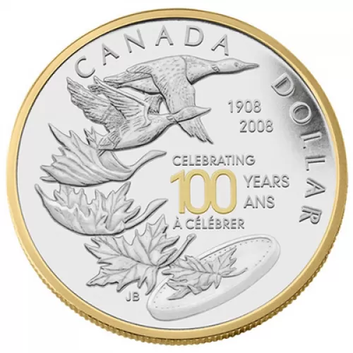 2008 (1908-) Canadian $1 Celebrating 100 Years of the Royal Canadian Mint Proof Silver Dollar Coin (Special Edition)
