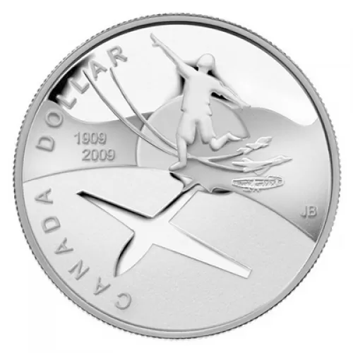 2009 (1909-) Canadian $1 First Flight in Canada 100th Anniv Proof Silver Dollar Coin
