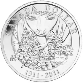 2011 (1911-) Canadian $1 Parks Canada 100th Anniversary Brilliant Uncirculated Silver Dollar Coin