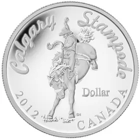 2012 Canadian $1 Calgary Stampede 100th Anniversary Proof Fine Silver Dollar Coin (Limited Edition)