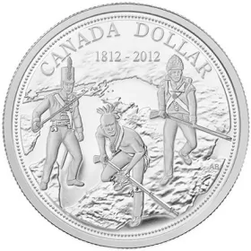 2012 (1812-) Canadian $1 War of 1812 200th Anniv Proof Fine Silver Dollar Coin