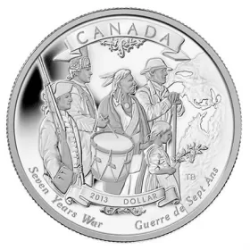 2013 Canadian $1 End of the Seven Years War 250th Anniv Proof Silver Dollar Coin (Limited Edition)