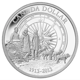 2013 (1913-) Canadian $1 Arctic Expedition 100th Anniversary Proof Silver Dollar Coin