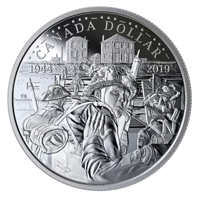 2019 (1944-) Canadian $1 75th Anniversary of D-Day Proof Silver Dollar Coin