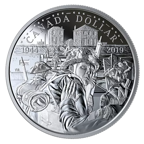2019 (1944-) Canadian $1 75th Anniversary of D-Day Proof Silver Dollar Coin
