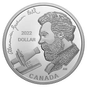2022 Canadian $1 Alexander Graham Bell: Great Inventor Proof Silver Dollar