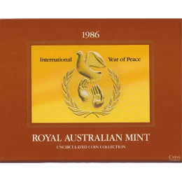 1986 Australia Uncirculated - International Year of Peace Coin Set