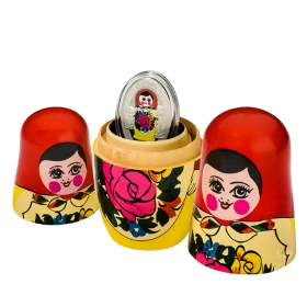 2014 Solomon Island $10 Matryoshka Dolls with 1oz Fine Silver Coin