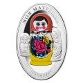 2014 Solomon Island $10 Matryoshka Dolls with 1oz Fine Silver Coin