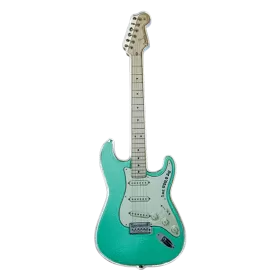 2022 Solomon Islands $2 Fender Stratocaster: Surf Green - 1 oz Fine Silver Coin