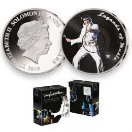 2019 Solomon Islands $5 Legends of Music - Elvis Presley - 1 oz Fine Silver Coin 2019 Solomon Islands $5 Legends of Music - Elvis Presley - 1 oz Fine Silver Coin