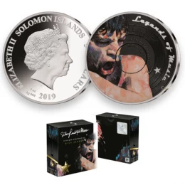 2019 Solomon Islands $5 Legends of Music - Mick Jagger - 1 oz Fine Silver Coin 2019 Solomon Islands $5 Legends of Music - Mick Jagger - 1 oz Fine Silver Coin