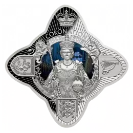 2018 Tokelau $1 Royal Star Coronation of Her Majesty Queen Elizabeth II 65th Anniv 1 oz Proof Silver Coin 2018 Tokelau $1 Royal Star Coronation of Her Majesty Queen Elizabeth II 65th Anniv 1 oz Proof Silver Coin