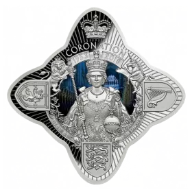 2018 Tokelau $1 Royal Star Coronation of Her Majesty Queen Elizabeth II 65th Anniv 1 oz Proof Silver Coin