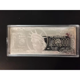 2001 United States $1 Million Dollars Bill 4 oz Fine Silver Bar