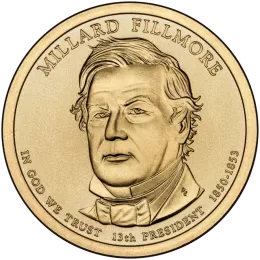 2010-D United States $1 Presidential Series: Millard Fillmore Brilliant Uncirculated Coin 2010-D United States $1 Presidential Series: Millard Fillmore Brilliant Uncirculated Coin