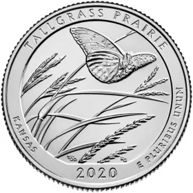 2020-P United States 25-Cent Tallgrass Prairie National Preserve/Kansas National Park Quarter Coin (Brilliant Uncirculated)