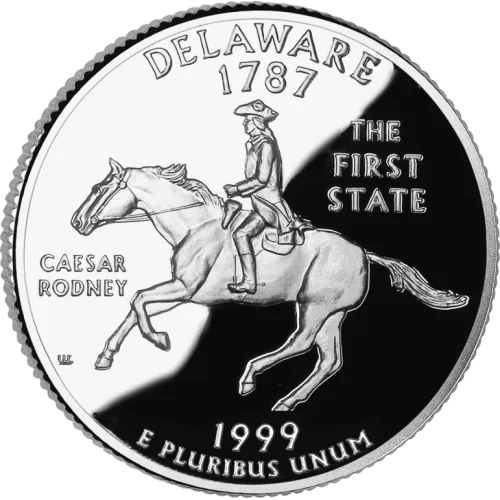 1999-P United States 25-Cent State Quarter Series: Delaware Brilliant Uncirculated Coin