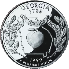 1999-D United States 25-Cent State Quarter Series: Georgia Brilliant Uncirculated Coin