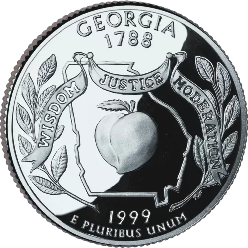 1999-D United States 25-Cent State Quarter Series: Georgia Brilliant Uncirculated Coin