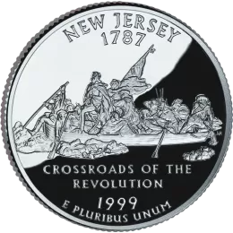 1999-D United States 25-Cent State Quarter Series: New Jersey Brilliant Uncirculated Coin 1999-D United States 25-Cent State Quarter Series: New Jersey Brilliant Uncirculated Coin