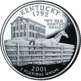 2001-D United States 25-Cent State Quarter Series: Kentucky Brilliant Uncirculated Coin
