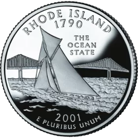 2001-D United States 25-Cent State Quarter Series: Rhode Island Brilliant Uncirculated Coin
