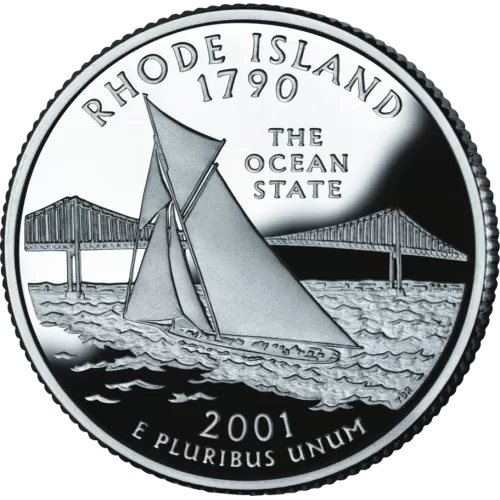 2001-D United States 25-Cent State Quarter Series: Rhode Island Brilliant Uncirculated Coin