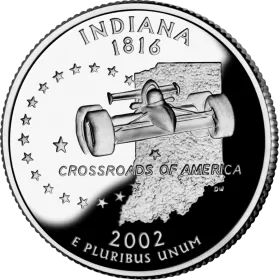 2002-D United States 25-Cent State Quarter Series: Indiana Brilliant Uncirculated Coin