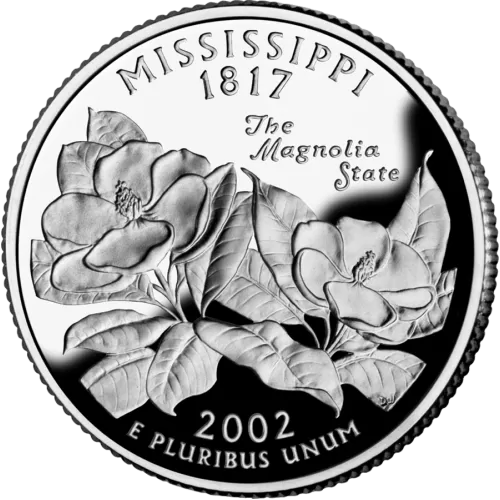 2002-D United States 25-Cent State Quarter Series: Mississippi Brilliant Uncirculated Coin