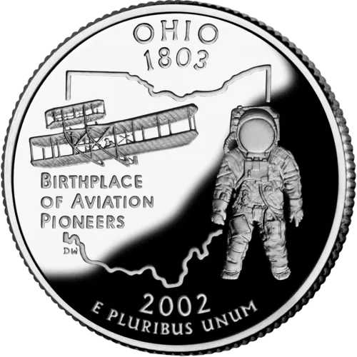 2002-P United States 25-Cent State Quarter Series: Ohio Brilliant Uncirculated Coin