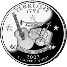 2002-D United States 25-Cent State Quarter Series: Tennessee Brilliant Uncirculated Coin
